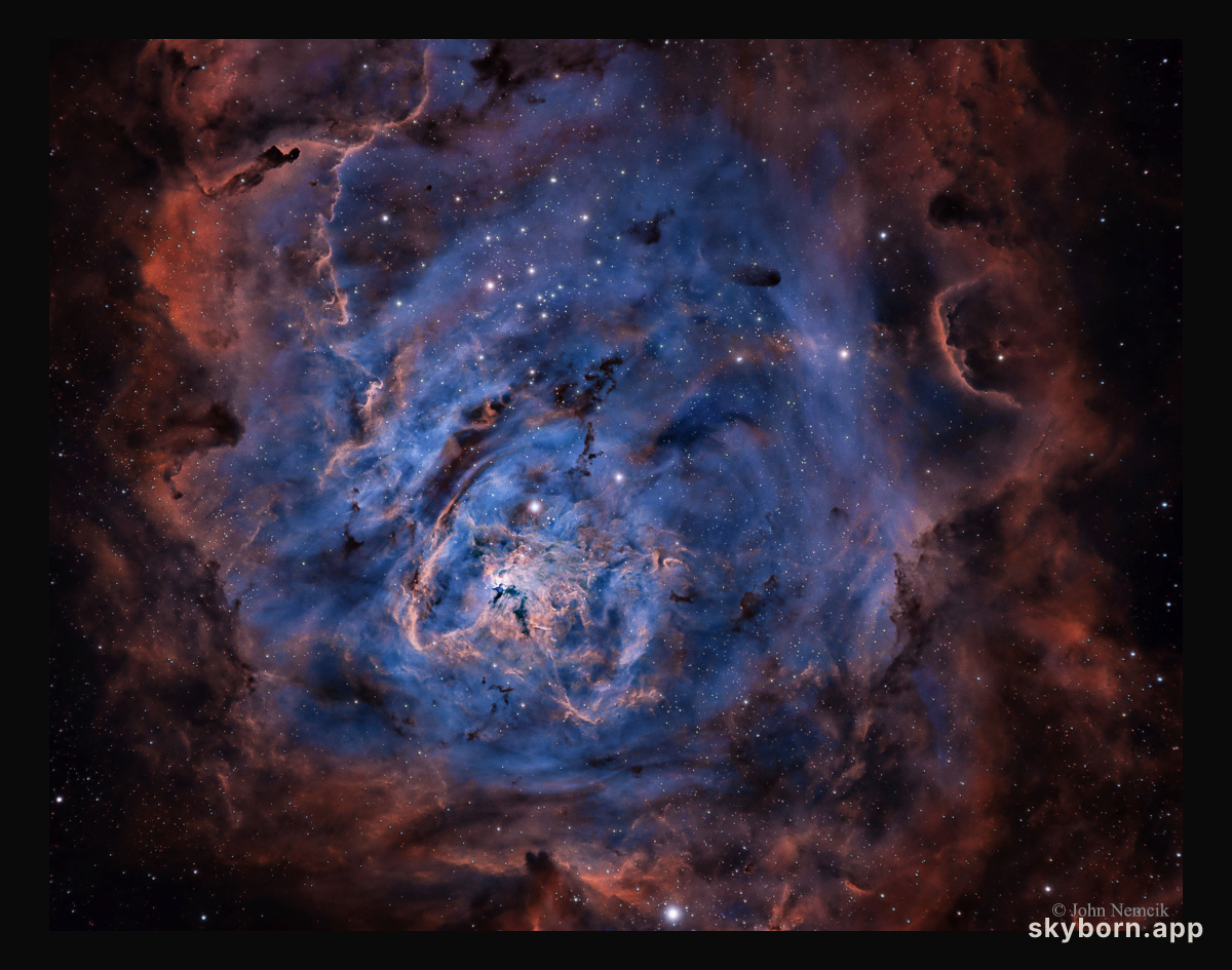 The Lagoon Nebula in Hydrogen, Sulfur, and Oxygen