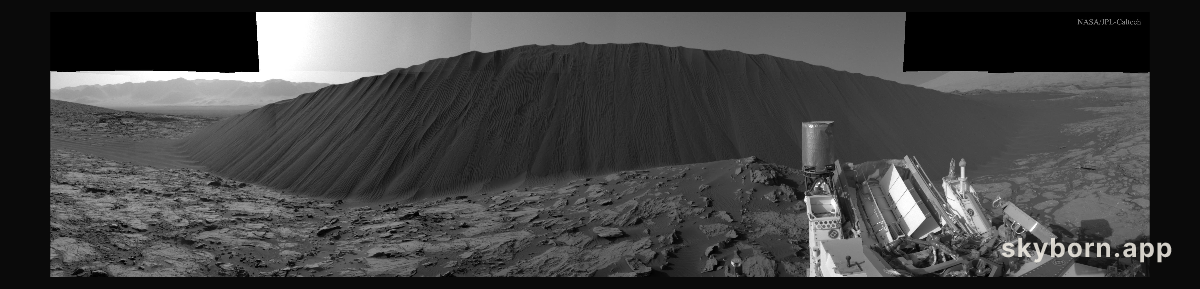 A Dark Sand Dune on Mars