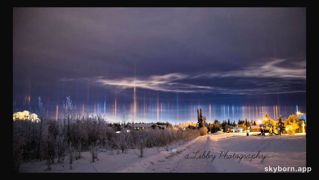 Light Pillars over Alaska