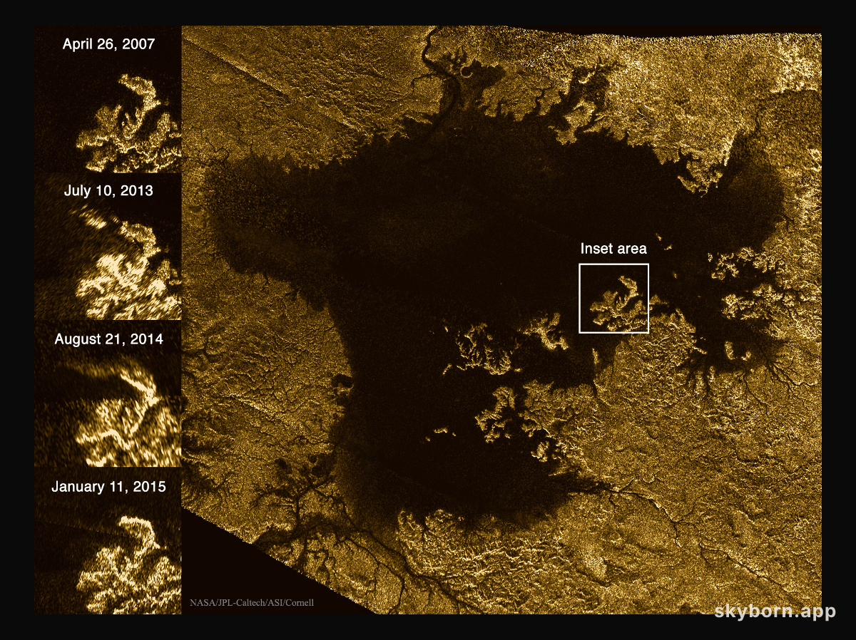 Mystery Feature Now Disappears in Titan Lake