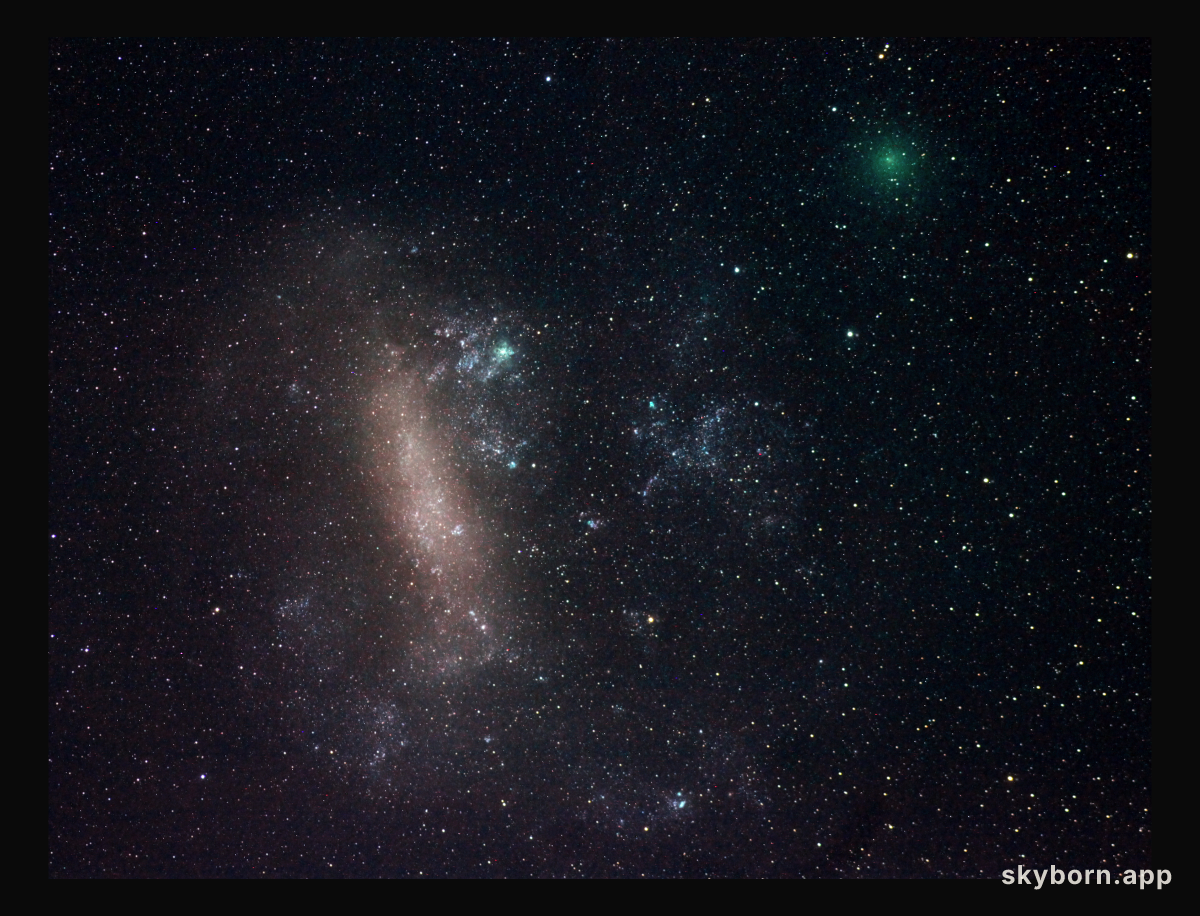 Close Comet and Large Magellanic Cloud