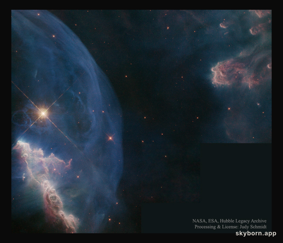 Close-up of the Bubble Nebula