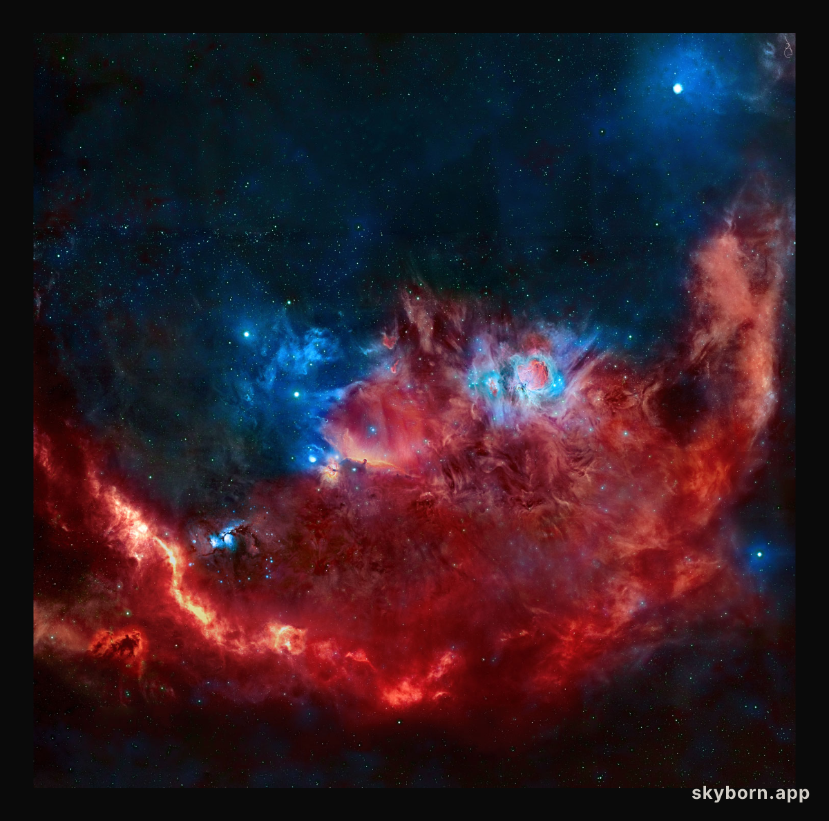 Orion in Red and Blue