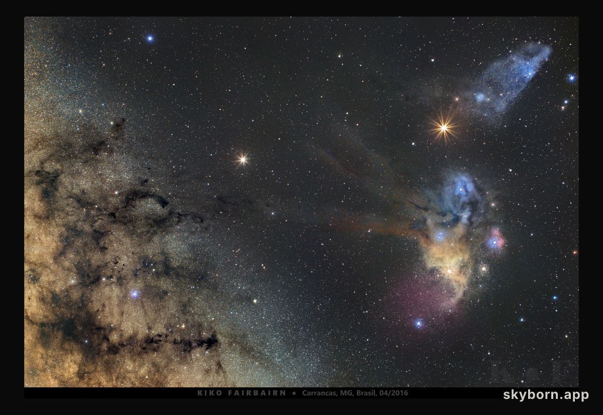 Saturn and Mars visit Milky Way Star Clouds