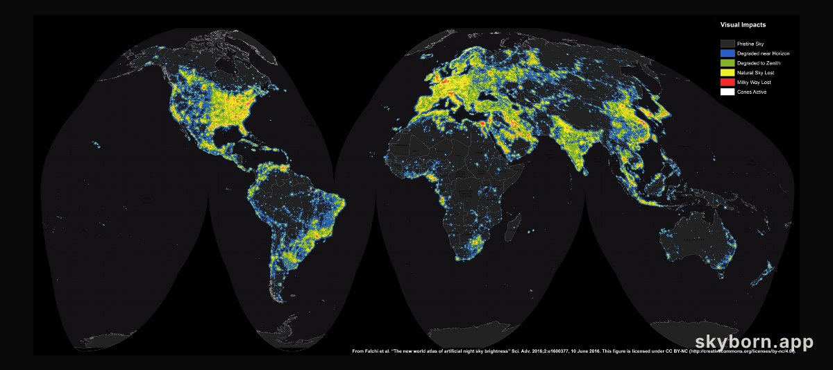 The New World Atlas of Artificial Sky Brightness
