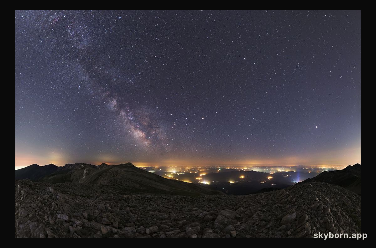 Summer Planets and Milky Way