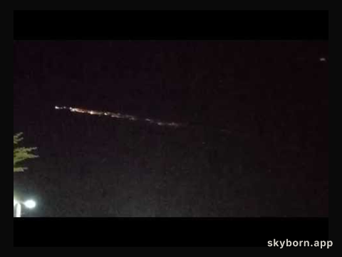 A Rocket Booster Falls Back to Earth