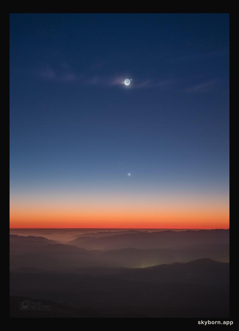 Las Campanas Moon and Mercury