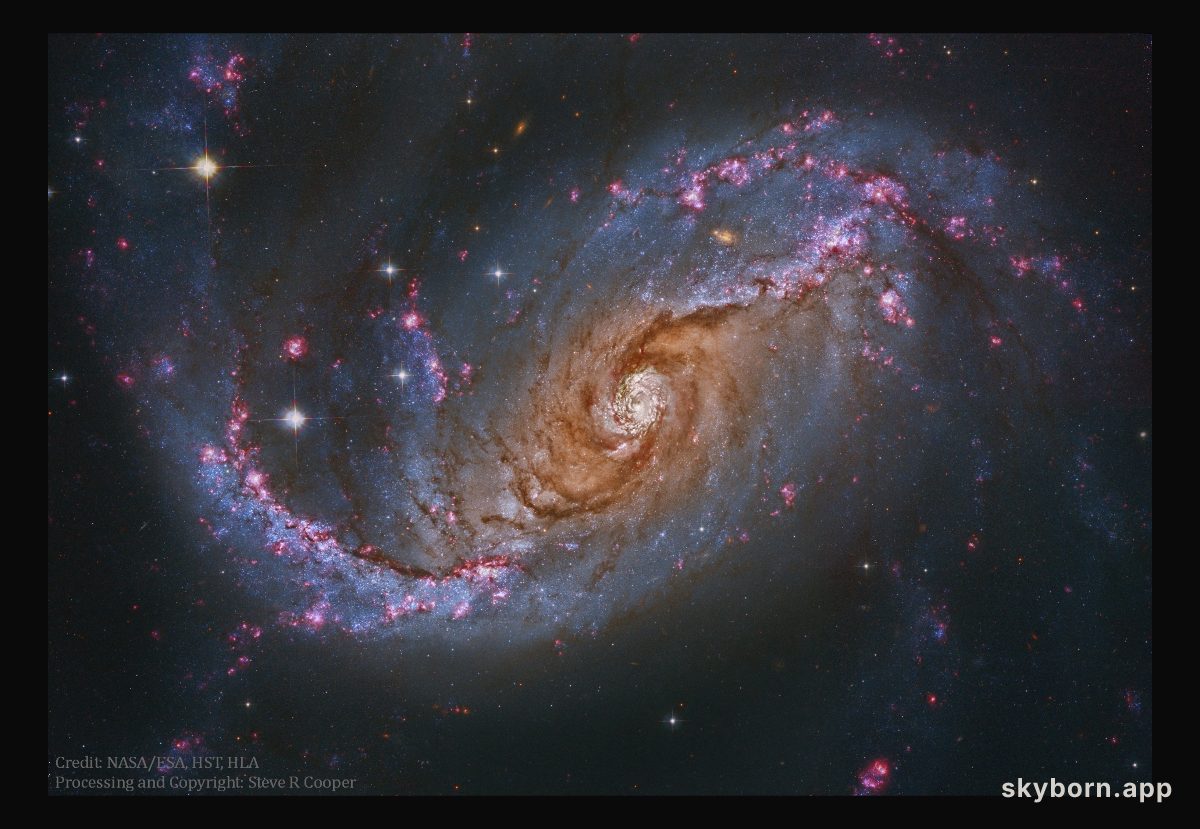 NGC 1672: Barred Spiral Galaxy from Hubble
