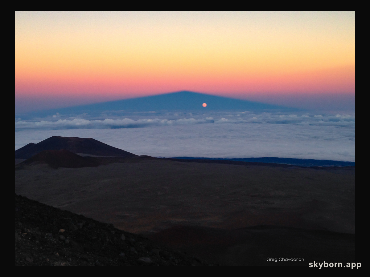 Full Moon in Mountain Shadow