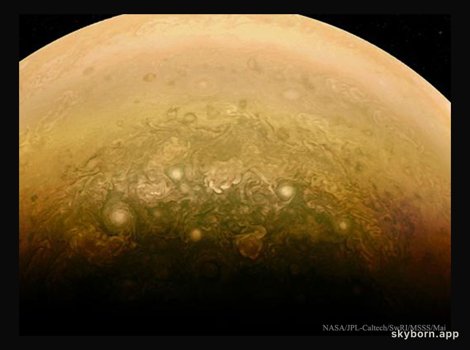 Clouds Near Jupiter's South Pole from Juno