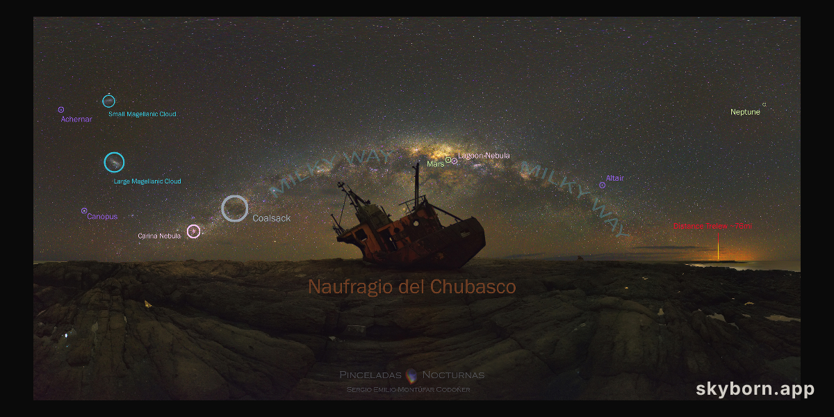 Milky Way over Shipwreck