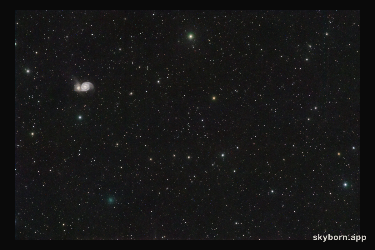 Whirlpool with Comets