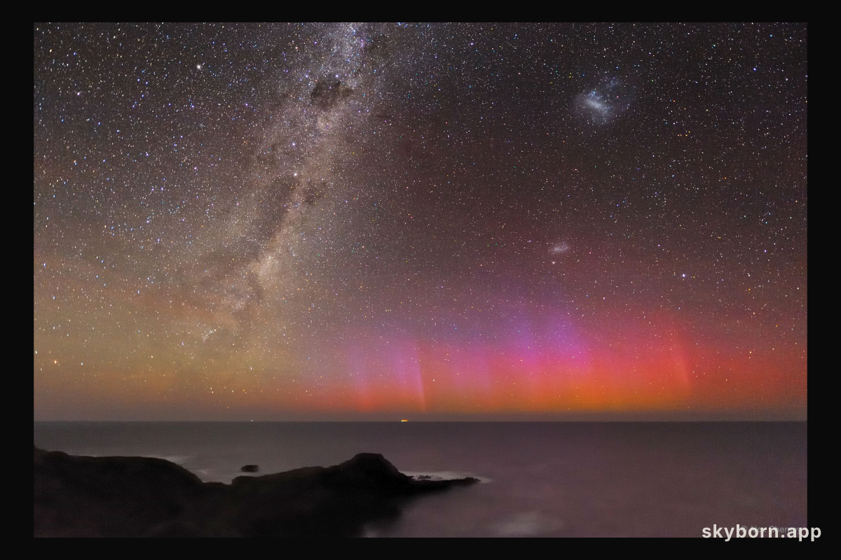 Red Aurora Over Australia