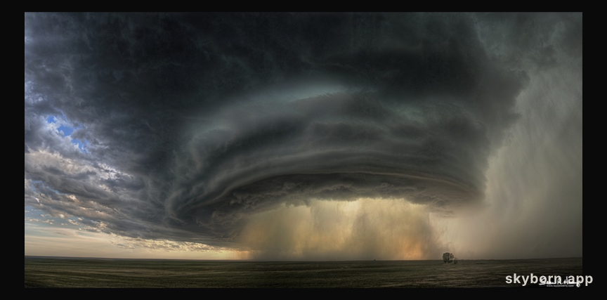 A Supercell Thunderstorm Cloud Over Montana