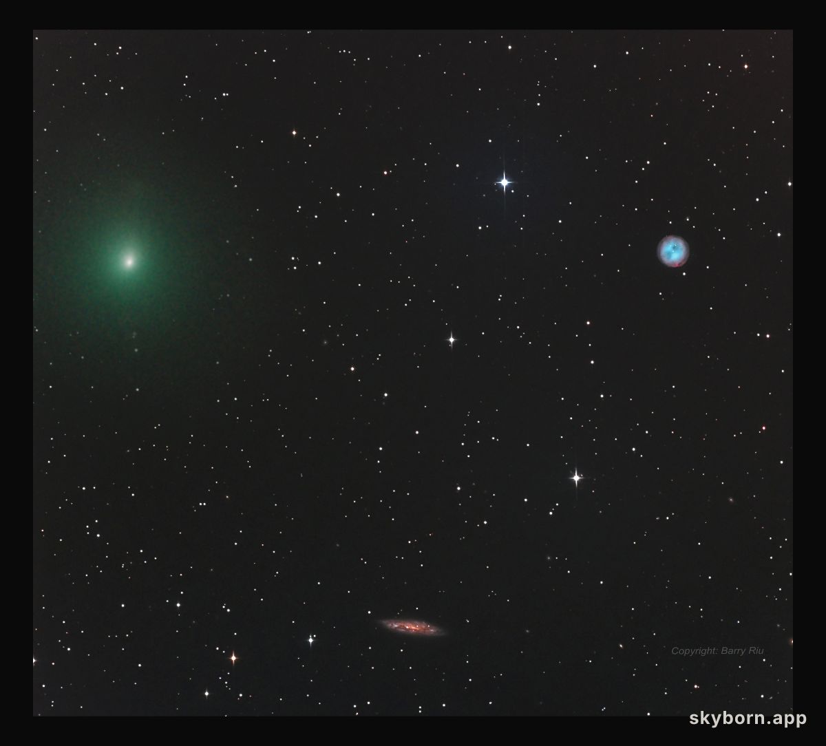 The Comet, the Owl, and the Galaxy