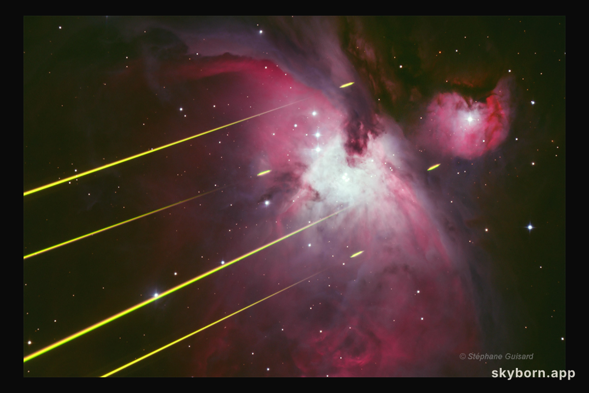 Nebula with Laser Beams