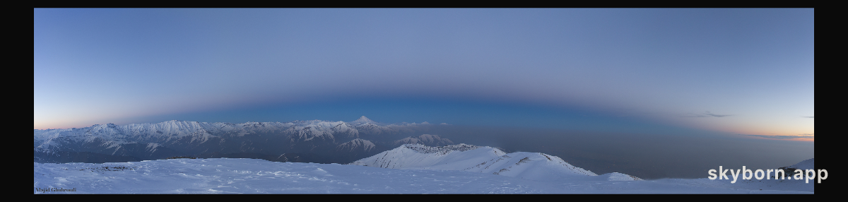 Earth Shadow over Damavand