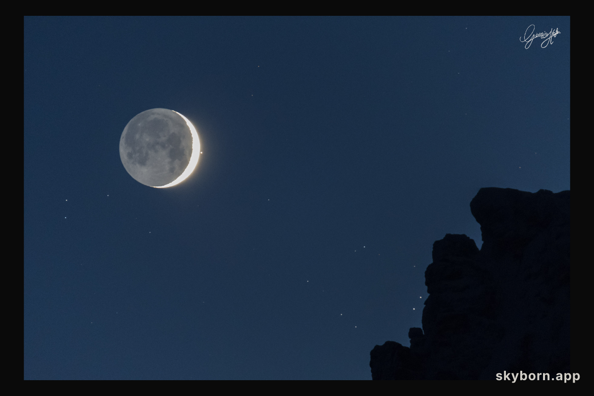 The Bull's Eye and the Young Moon