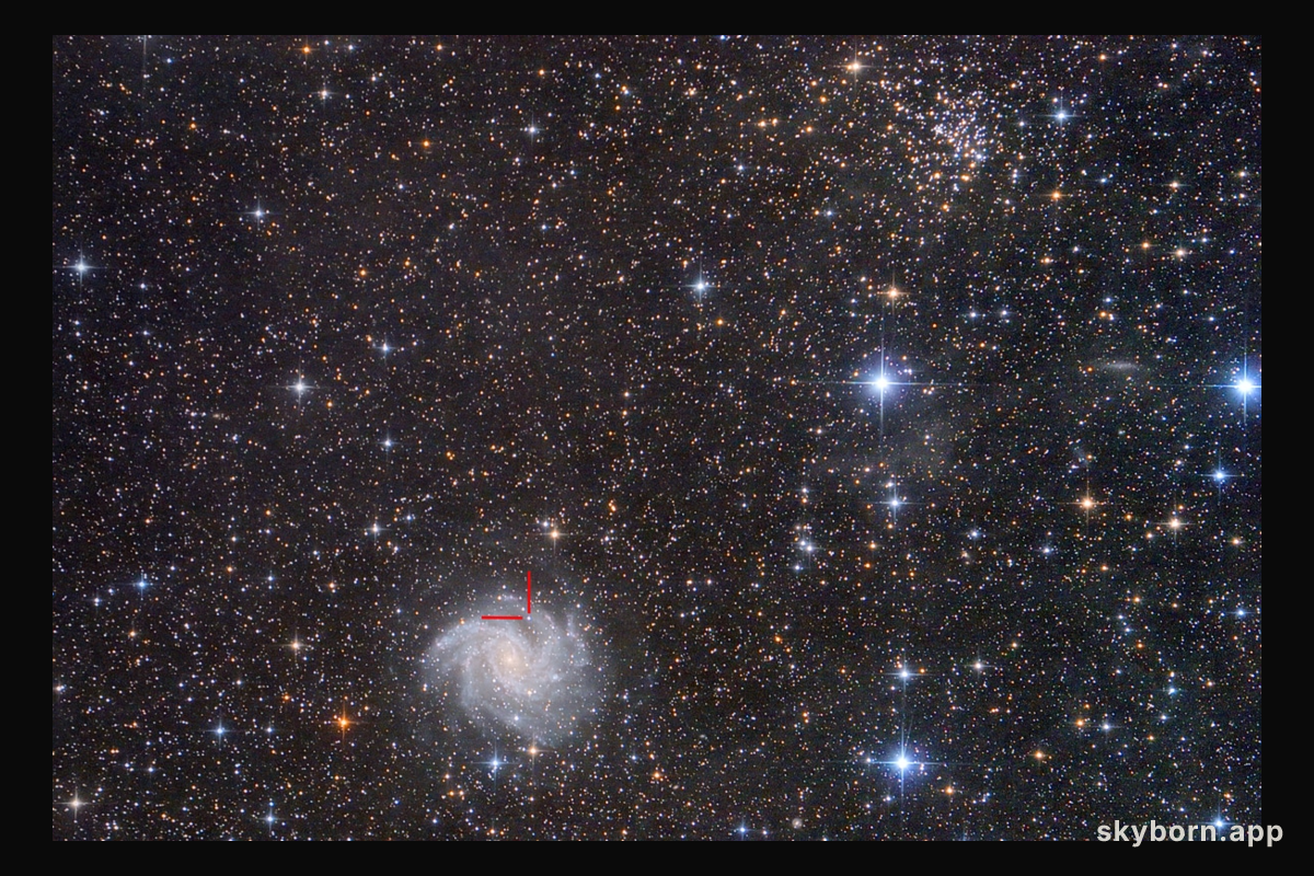 Star Cluster, Spiral Galaxy, Supernova