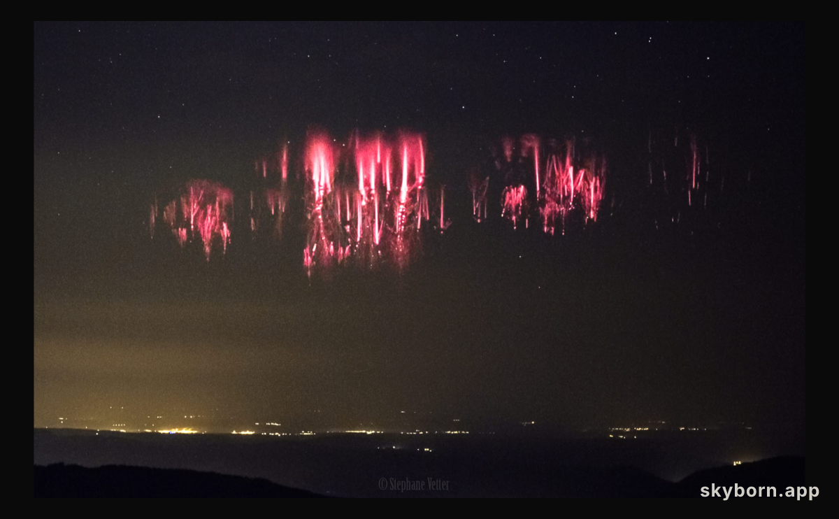 Red Sprites over the Channel