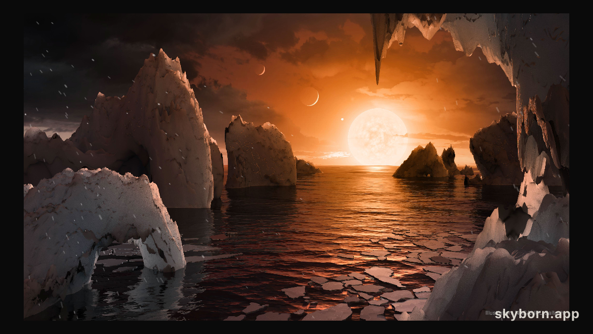 Artistic Impression: The Surface of TRAPPIST-1f