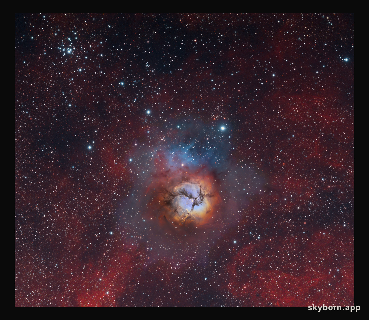Composite Messier 20 and 21