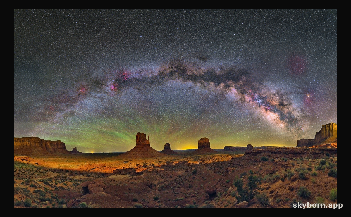 The Milky Way over Monument Valley