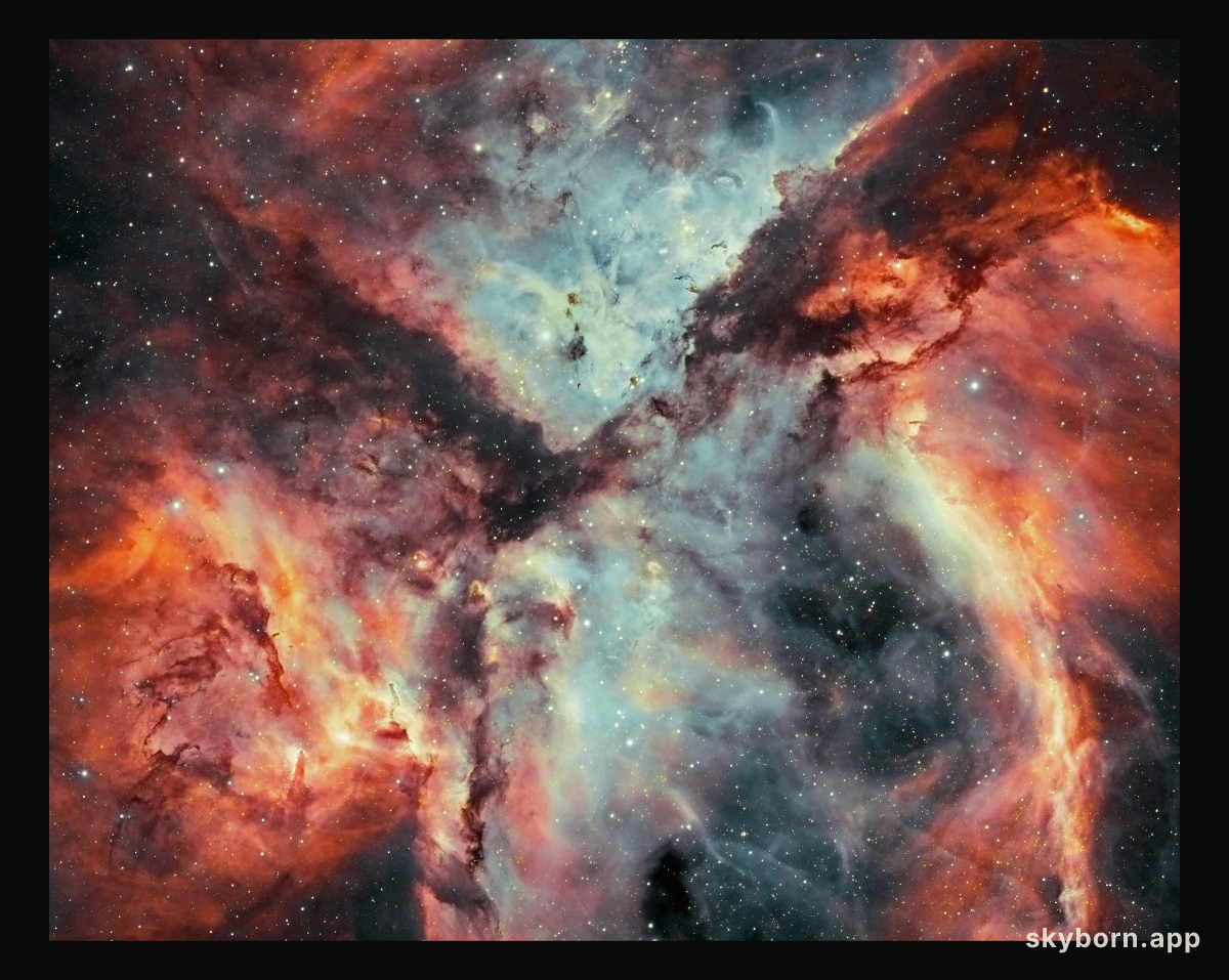 Stars, Gas, and Dust Battle in the Carina Nebula