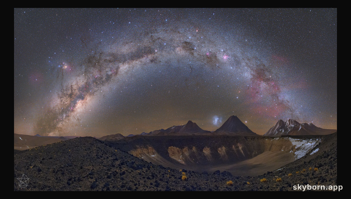 Milky Way over Chilean Volcanoes
