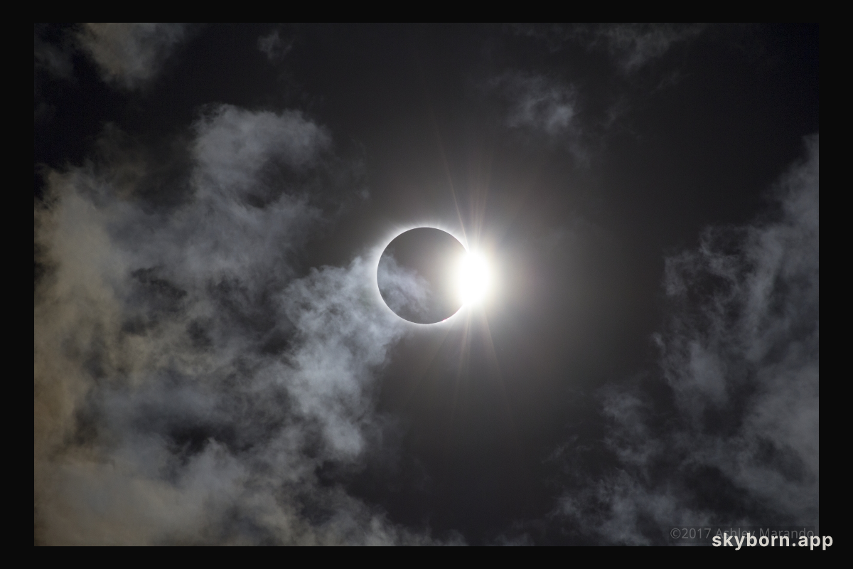 Diamond Ring in a Cloudy Sky