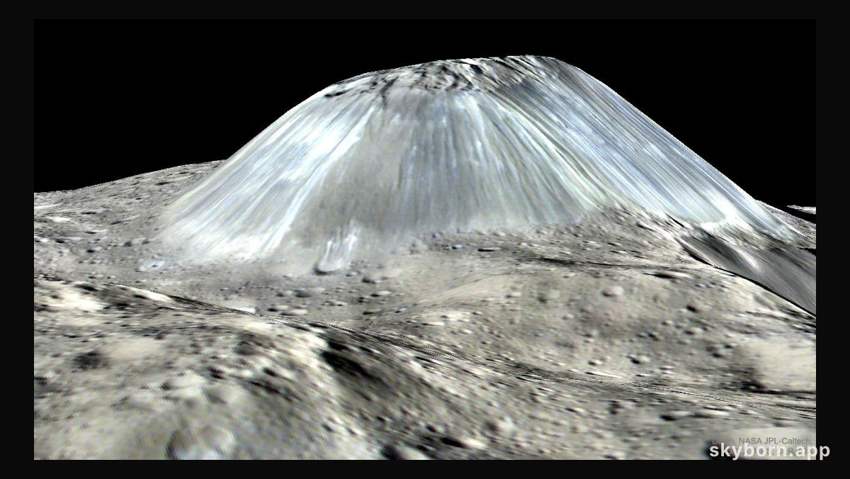 Unusual Mountain Ahuna Mons on Asteroid Ceres
