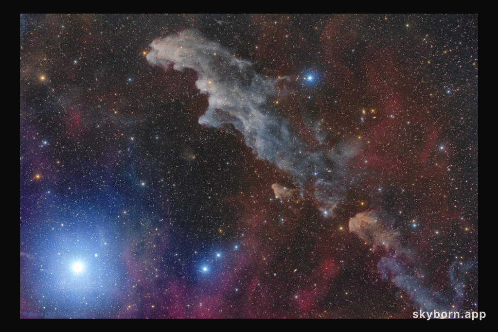 Rigel and the Witch Head Nebula