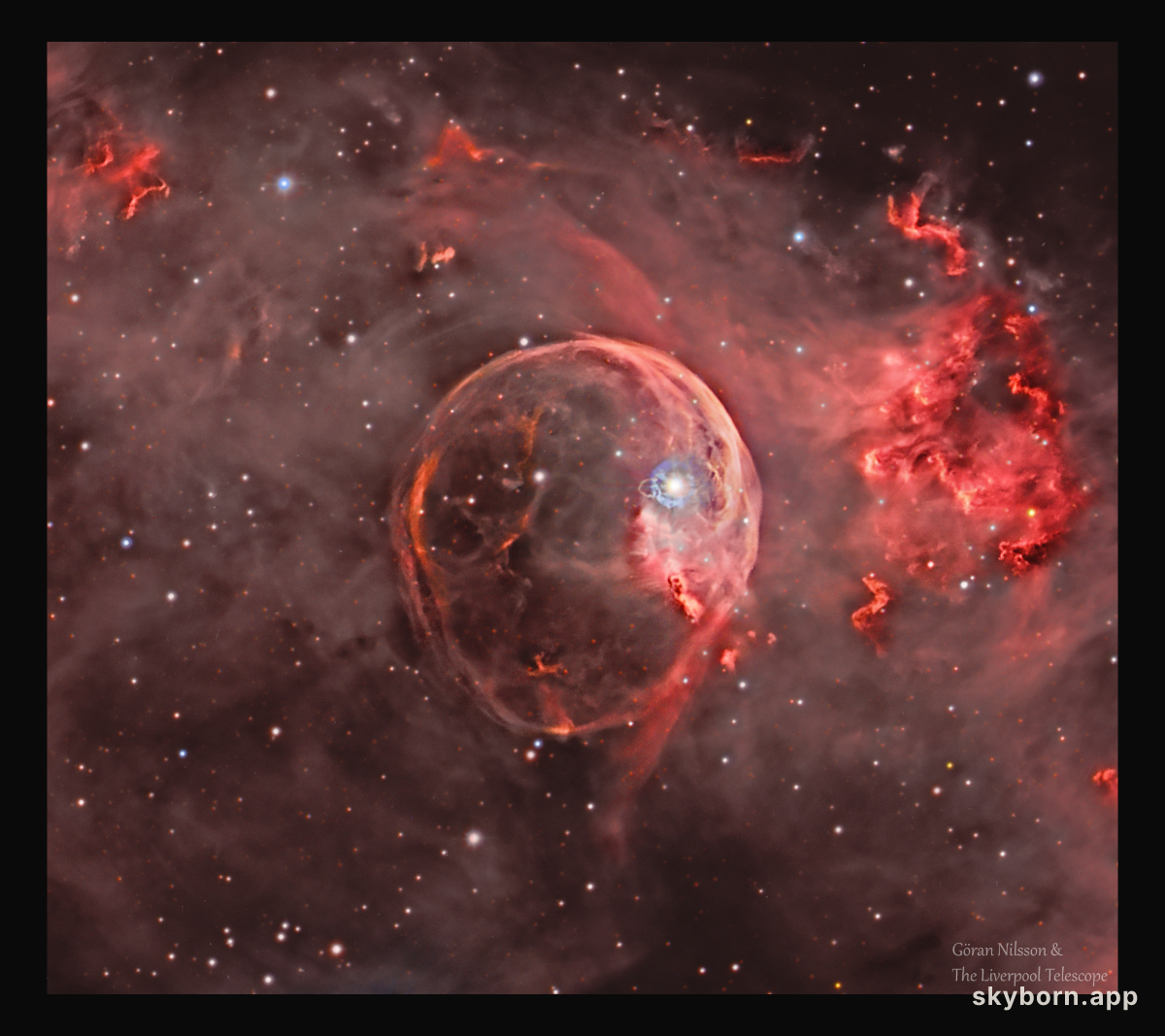 NGC 7635: The Bubble Nebula Expanding