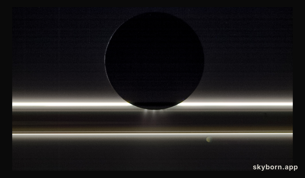 Enceladus in Silhouette