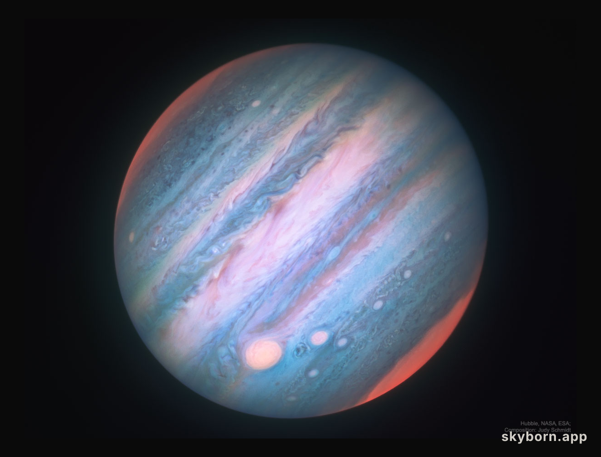 Jupiter in Infrared from Hubble