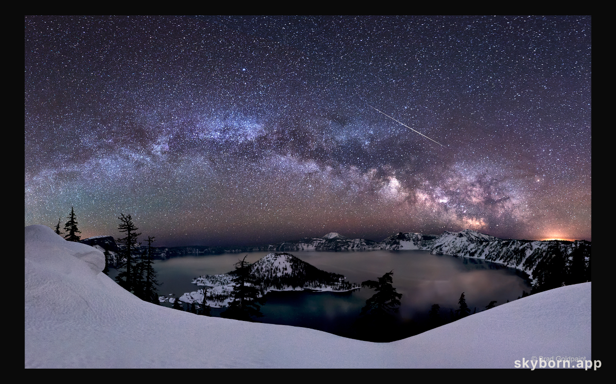 Meteor Over Crater Lake