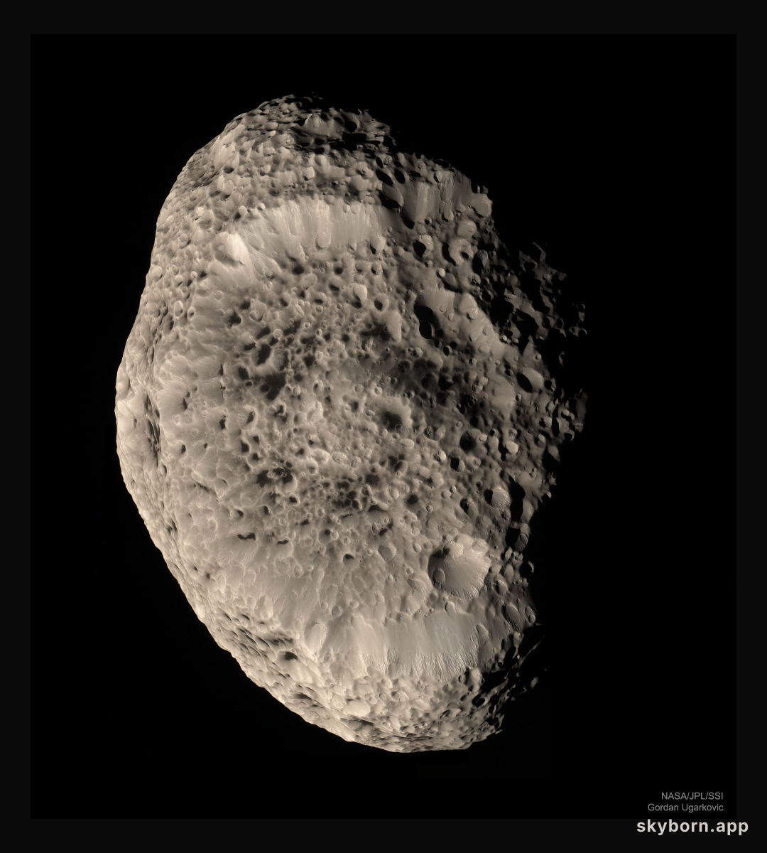 Saturn's Hyperion in Natural Color