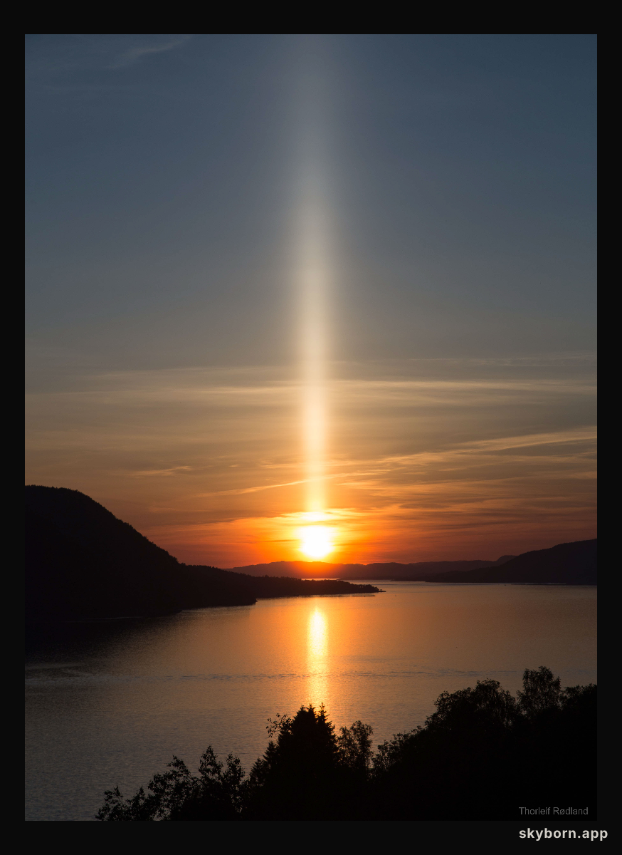 A Sun Pillar over Norway