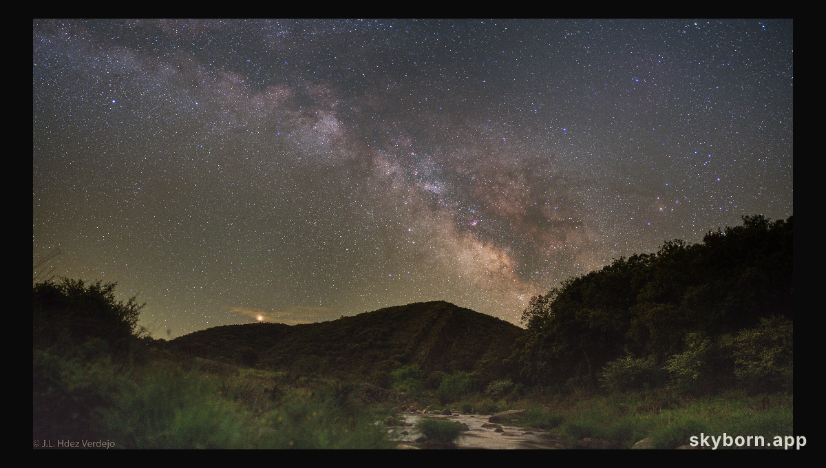 Countryside Mars and Milky Way