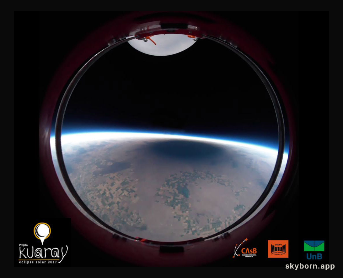 Total Solar Eclipse Shadow from a Balloon