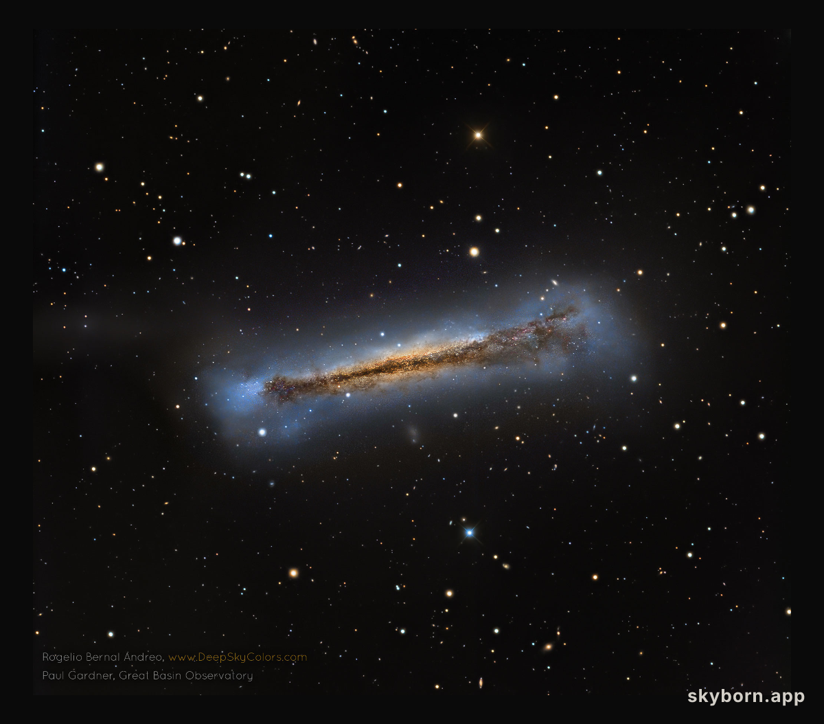 NGC 3628: Sideways Spiral Galaxy