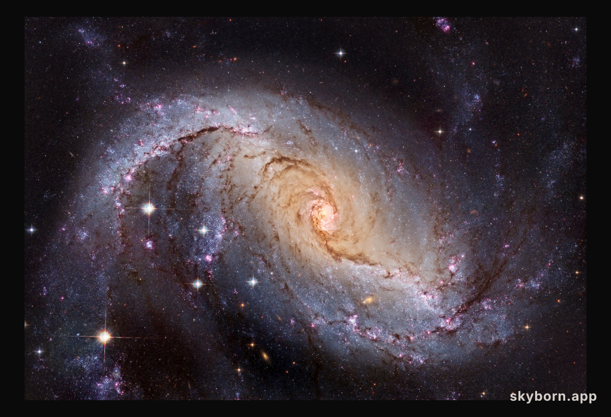 NGC 1672: Barred Spiral Galaxy from Hubble