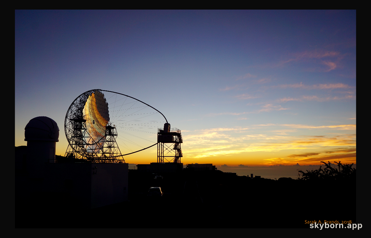 Cherenkov Telescope at Sunset