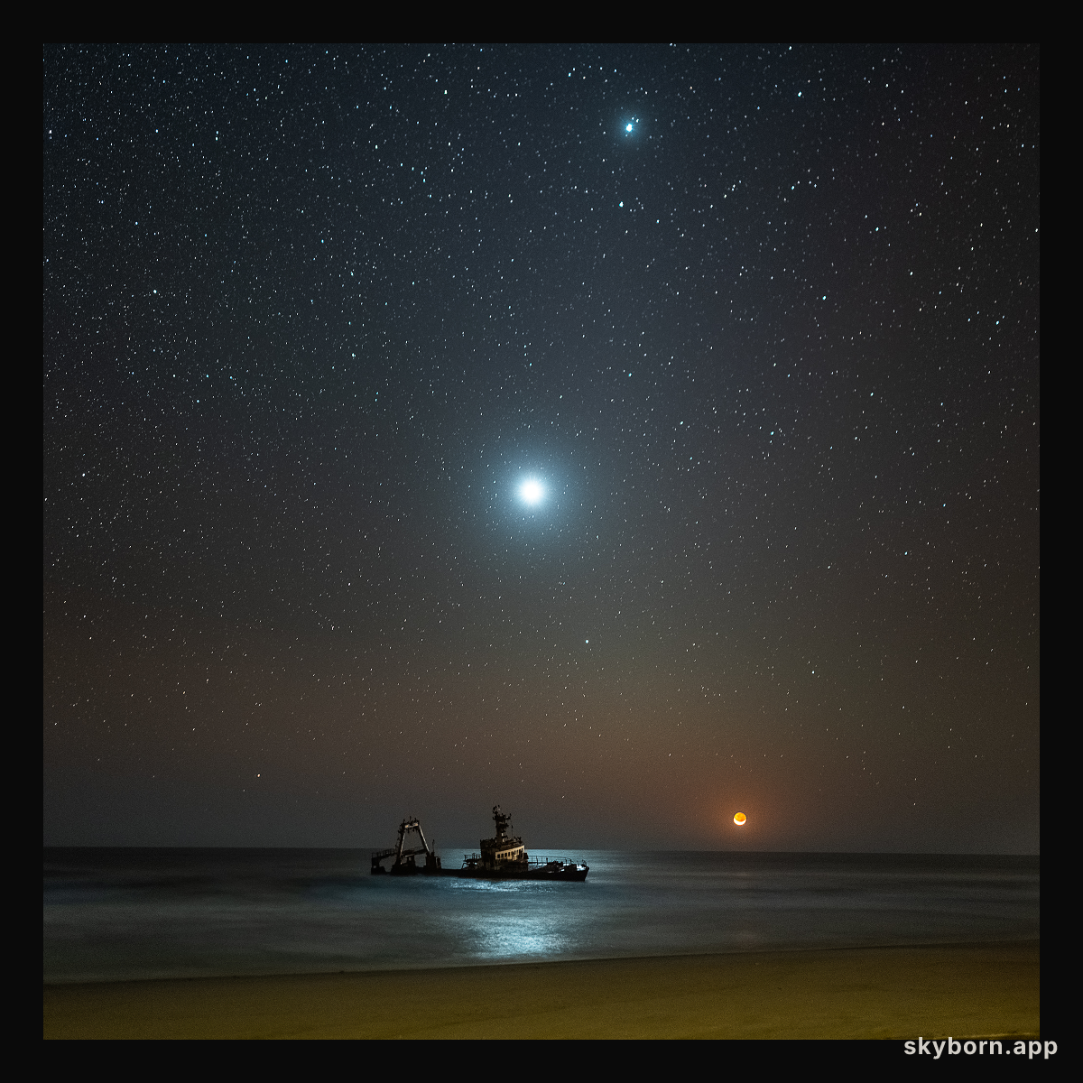 Shipwreck at Moonset