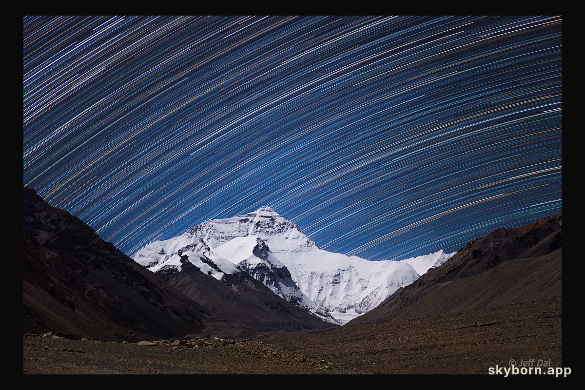 Mount Everest Star Trails