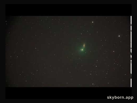 Comet Iwamoto Before Spiral Galaxy NGC 2903