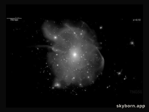 Simulation TNG50: A Galaxy Cluster Forms