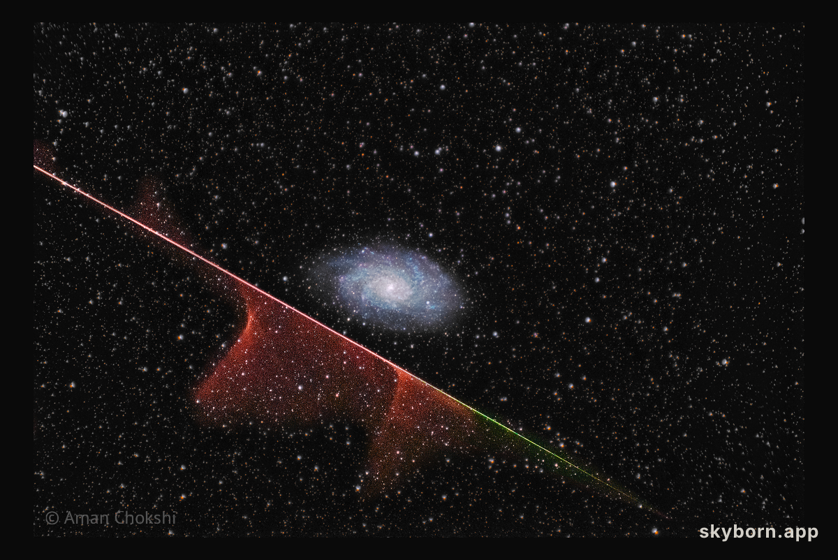 Meteor Misses Galaxy