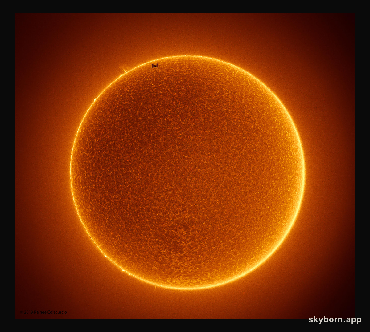The Space Station Crosses a Spotless Sun